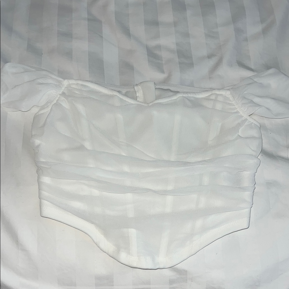 Elegant White Off-Shoulder Top